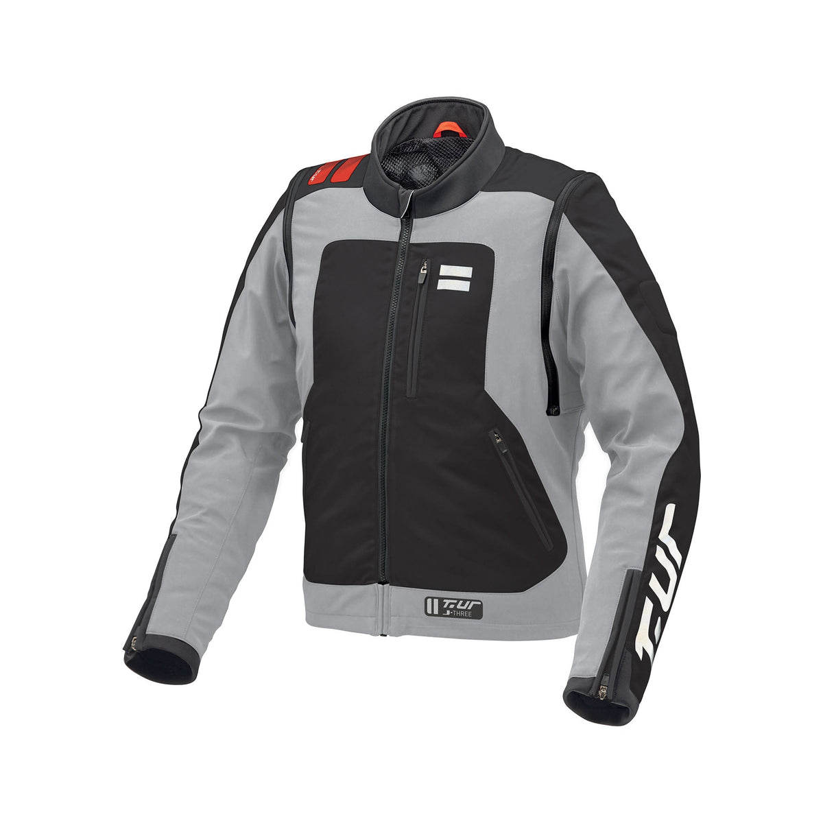 VESTE TUR J-THREE ARM LINK - Gris clair / Rouge
