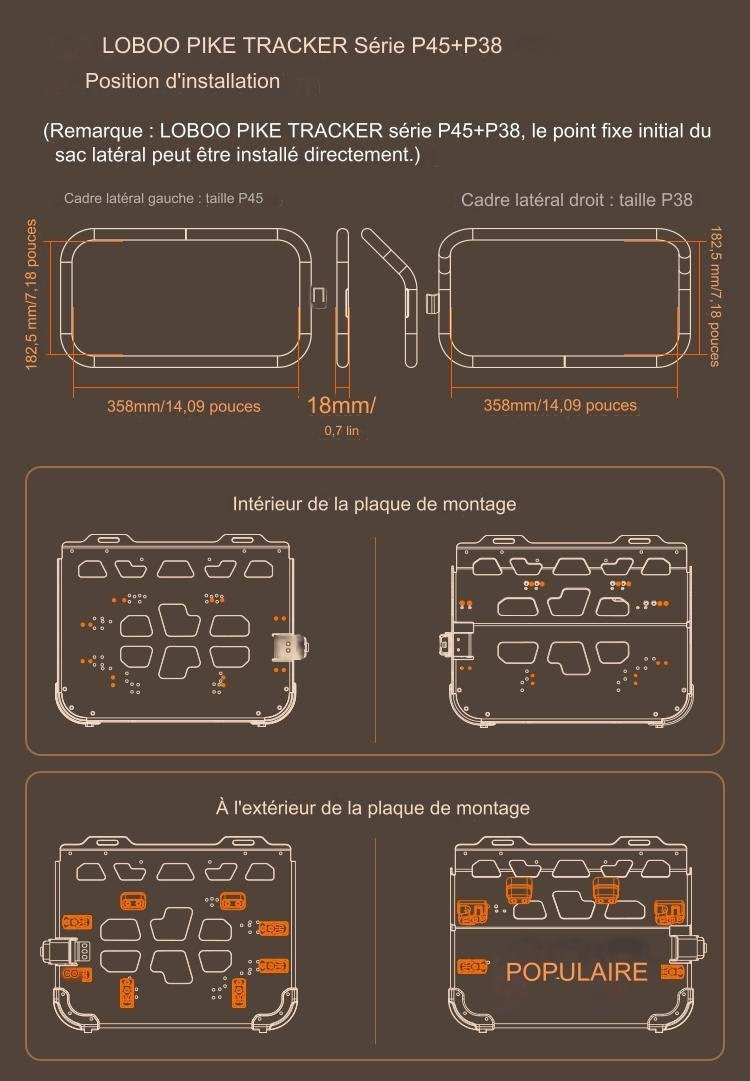 Valise Semi rigide Wanderer Loboo 30L+40L TRIUMPH TIGER 900 Rally Pro (2021- )