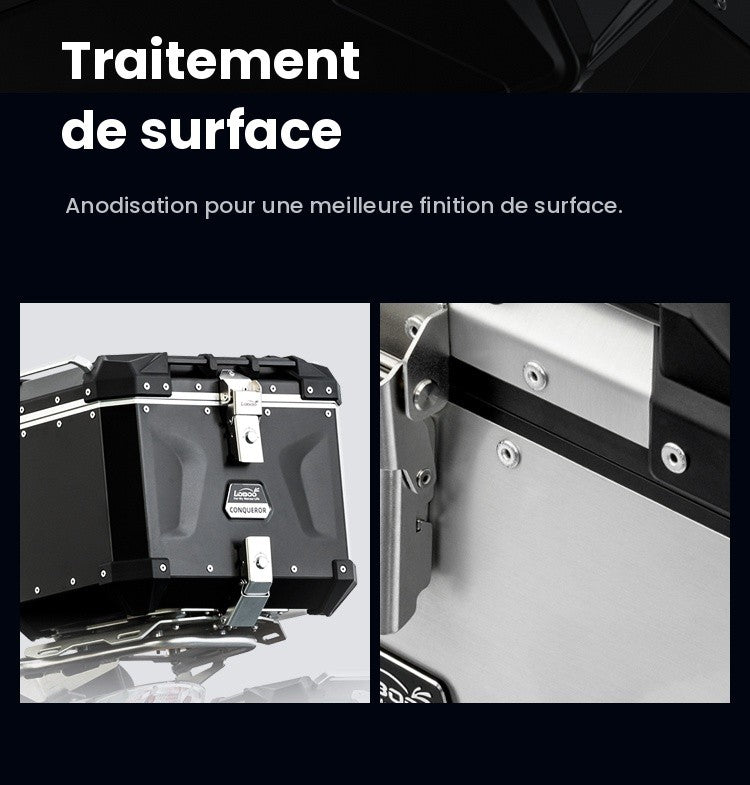 Valise aluminium Conqueror Loboo 30L+35L Triumph Tiger 900 Rally Pro (2020- )