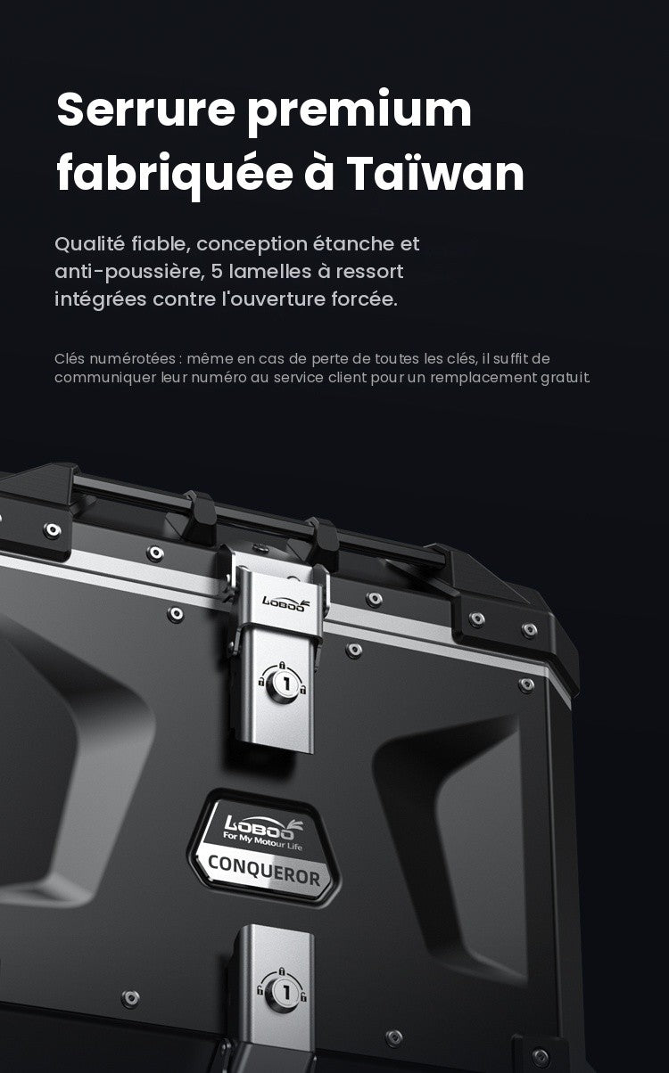 Valise aluminium Conqueror Loboo 30L+35L Triumph Tiger 900 Rally Pro (2020- )