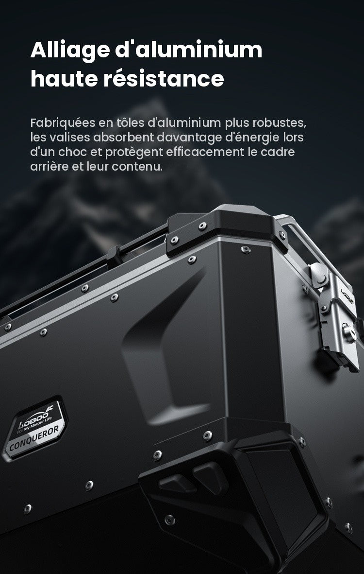 Valise aluminium Conqueror Loboo 38L+45L BMW S1000XR (2021- )