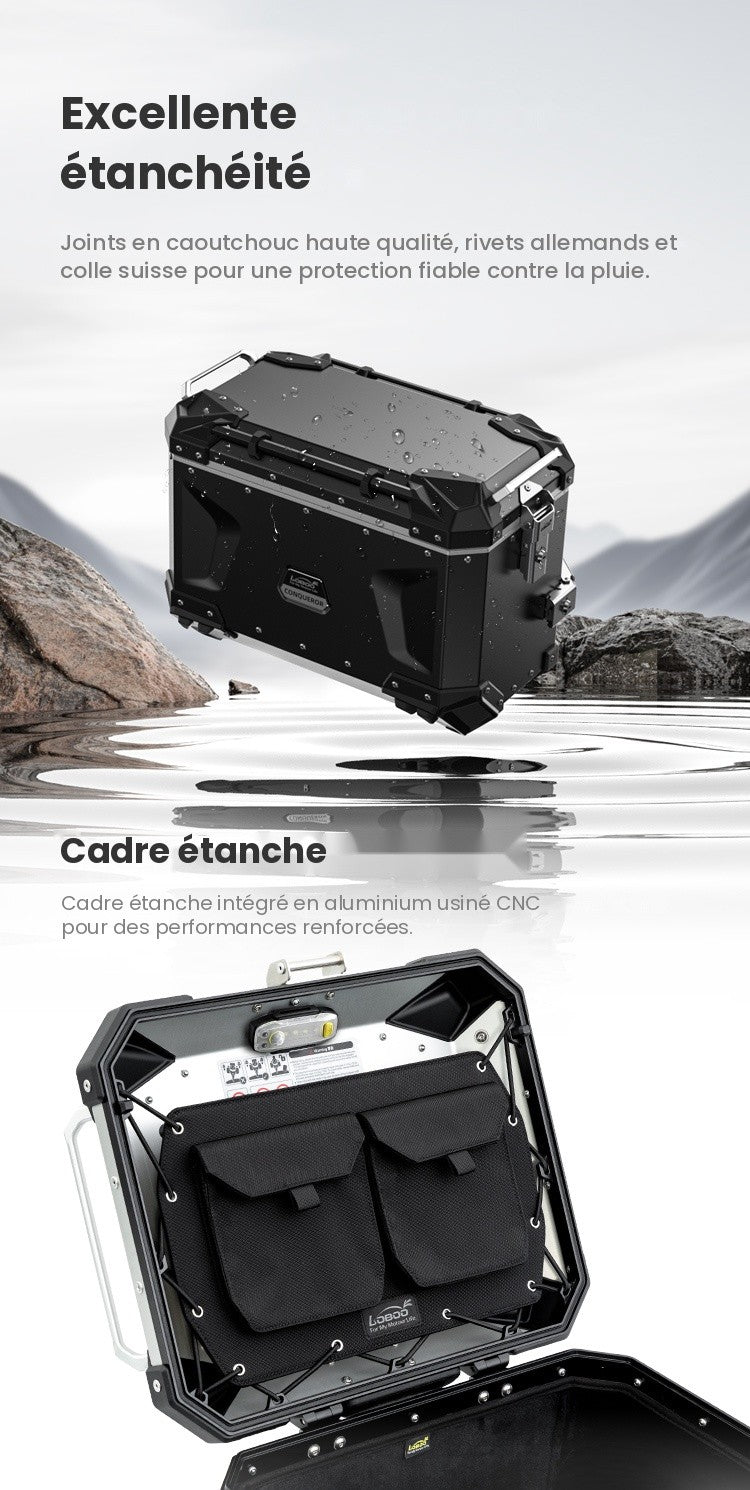 Valise aluminium Conqueror Loboo 38L+45L BMW S1000XR (2021- )