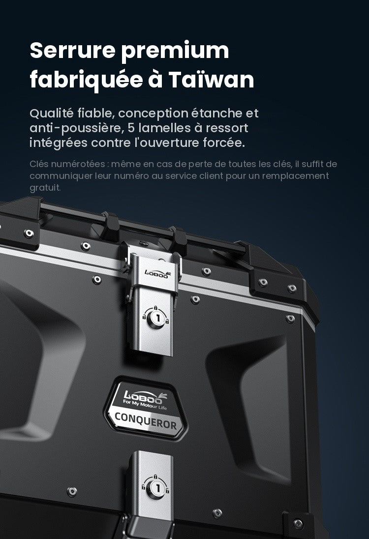 Valise aluminium Conqueror Loboo 38L+45L BMW S1000XR (2021- )