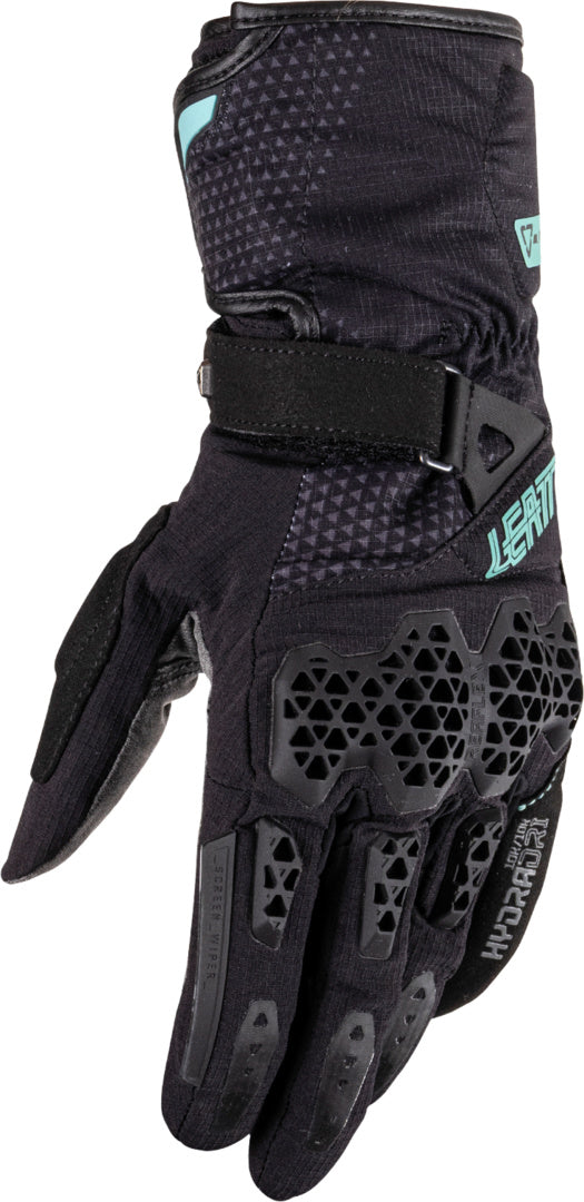 LEATT GLOVE ADV 6.5 HYDRADRI WOMEN V26 STEALTH BLACK-TURQUOISE