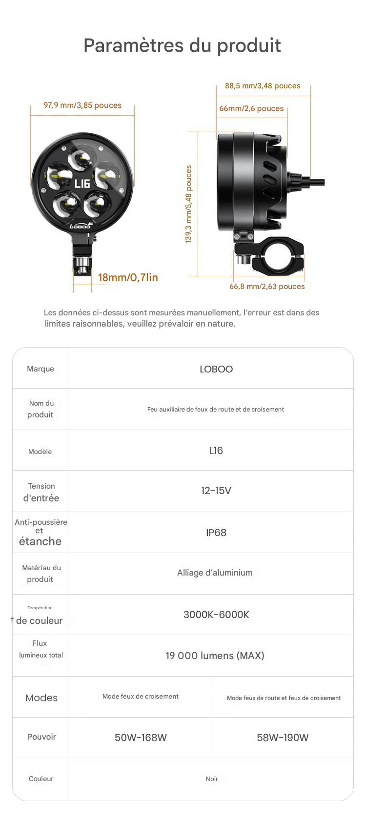 FEUX ADDITIONNELS LOBOO L16