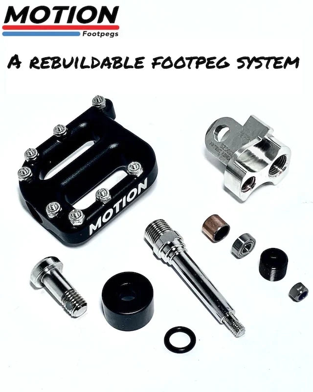 REPOSE-PIEDS FLEX-MOUNT ABAISSÉS MOTION FACTORY RACING KTM / HUSQVARNA / GAS GAS 2023+ - BETA 2020+ (KGFD)