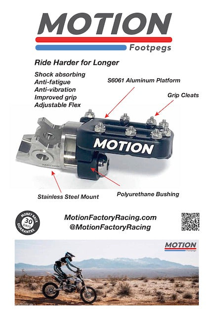REPOSE-PIEDS FLEX-MOUNT MOTION FACTORY RACING KTM 390 ADVENTURE / ENDURO - HONDA CB500X / NX500 (HCB)