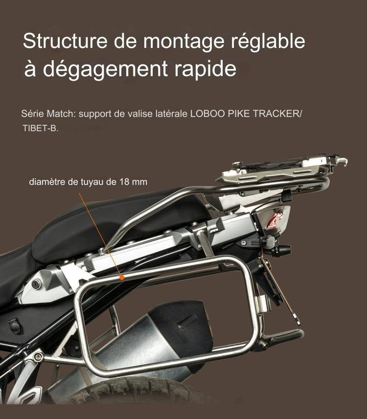 Valise Semi rigide Wanderer Loboo 30L+40L TRIUMPH TIGER 900 Rally Pro (2021- )