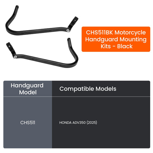 Kit de montage protège-mains LOBOO CHS511 noir