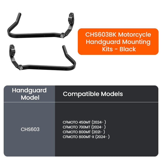 Kit de montage protège-mains LOBOO CHS603 noir