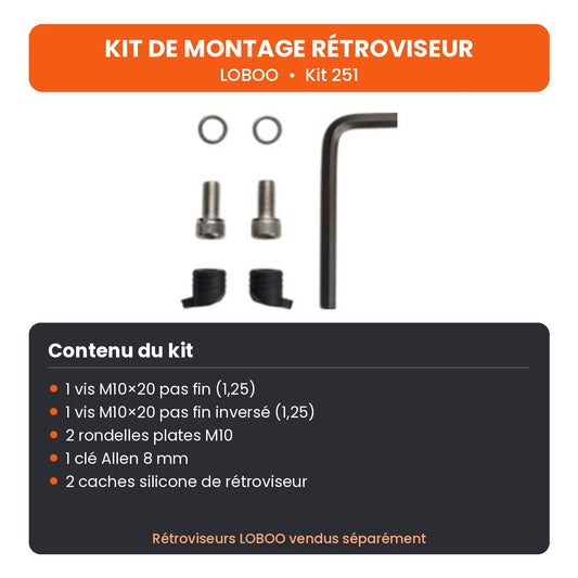 KIT DE MONTAGE RÉTROVISEUR LOBOO HARLEY DAVIDSON PAN AMERICA 1250 SPECIAL (2021- )