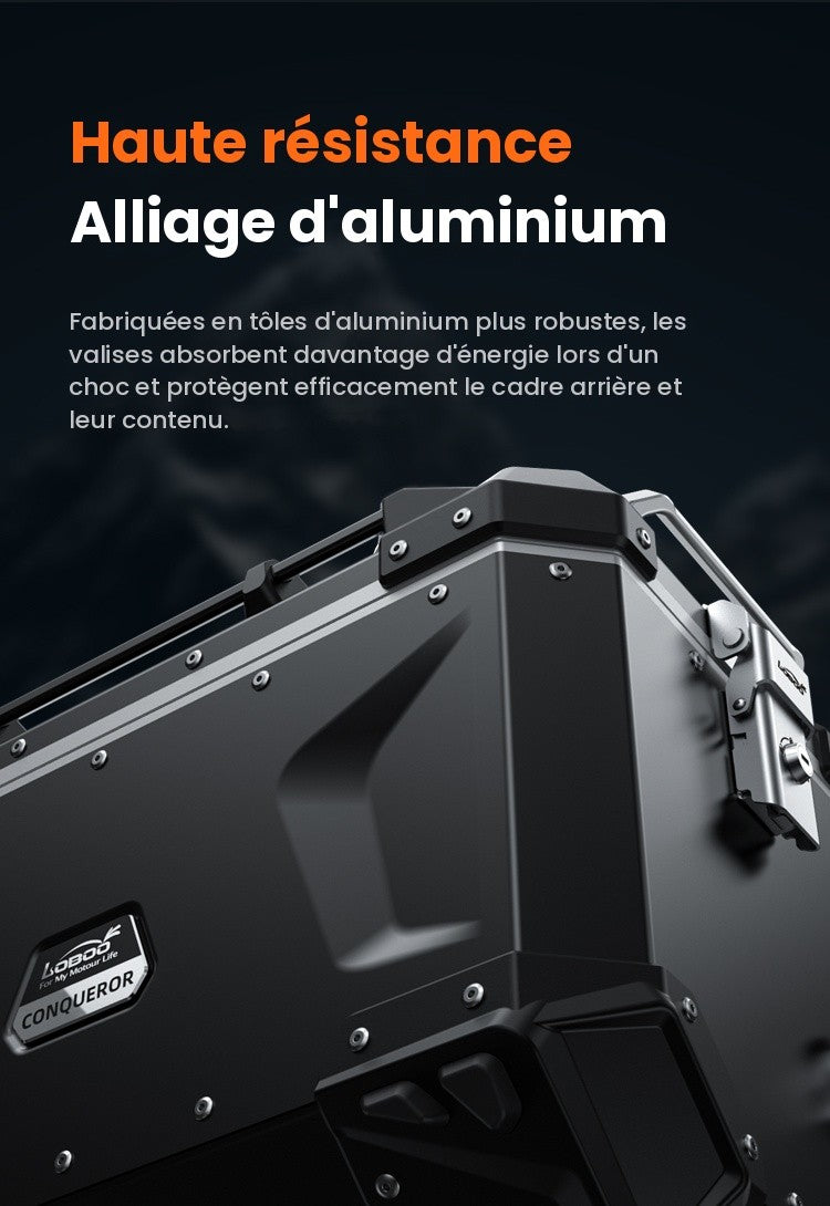 Valise aluminium Conqueror Loboo 30L+35L Triumph Tiger 900 Rally Pro (2020- )