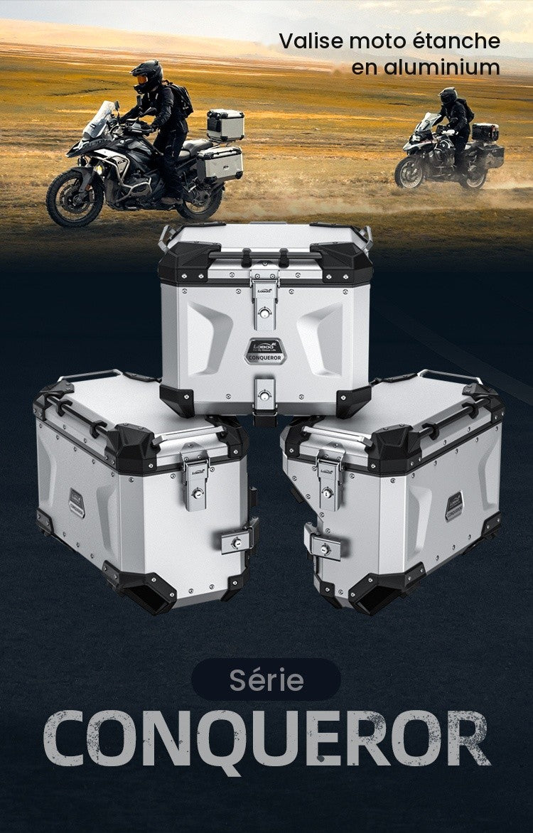 Valise aluminium Conqueror Loboo 38L+45L BMW S1000XR (2021- )