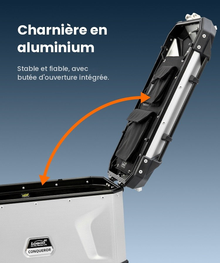 Valise aluminium Conqueror Loboo 38L+45L BMW S1000XR (2021- )