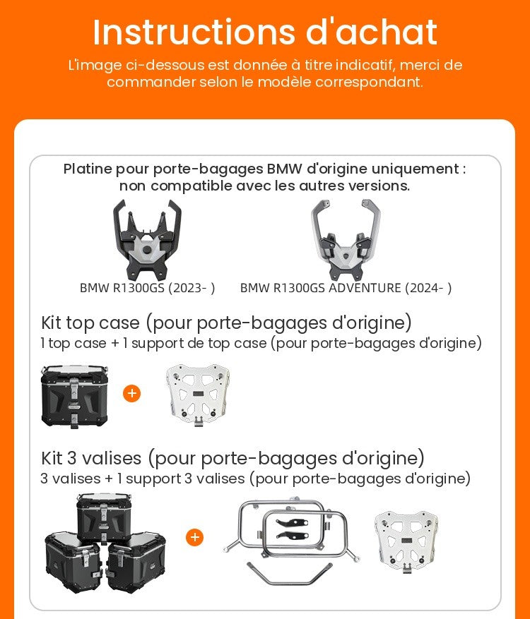 Valise aluminium Conqueror Loboo 45L+45L BMW R 1300 GS (2023- )