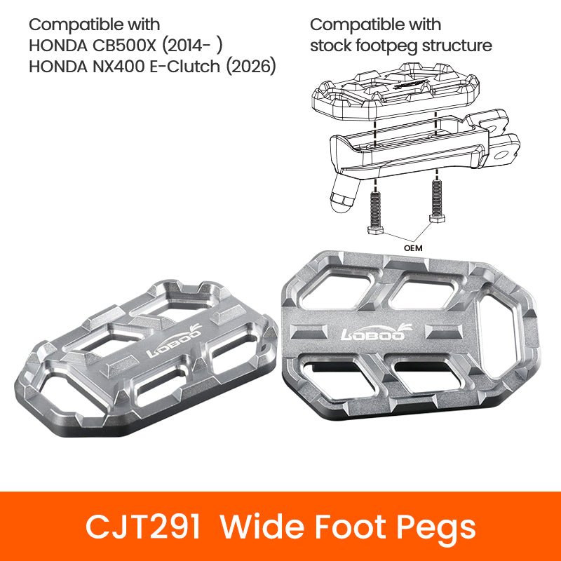 ÉLARGISSEURS DE REPOSE-PIEDS LOBOO HONDA NX500 / NC750X